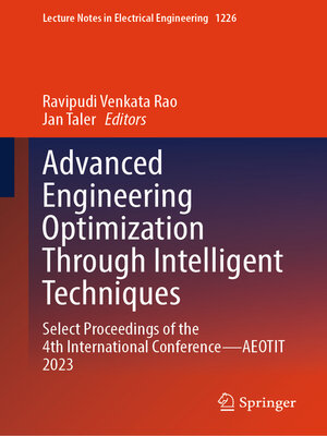 cover image of Advanced Engineering Optimization Through Intelligent Techniques